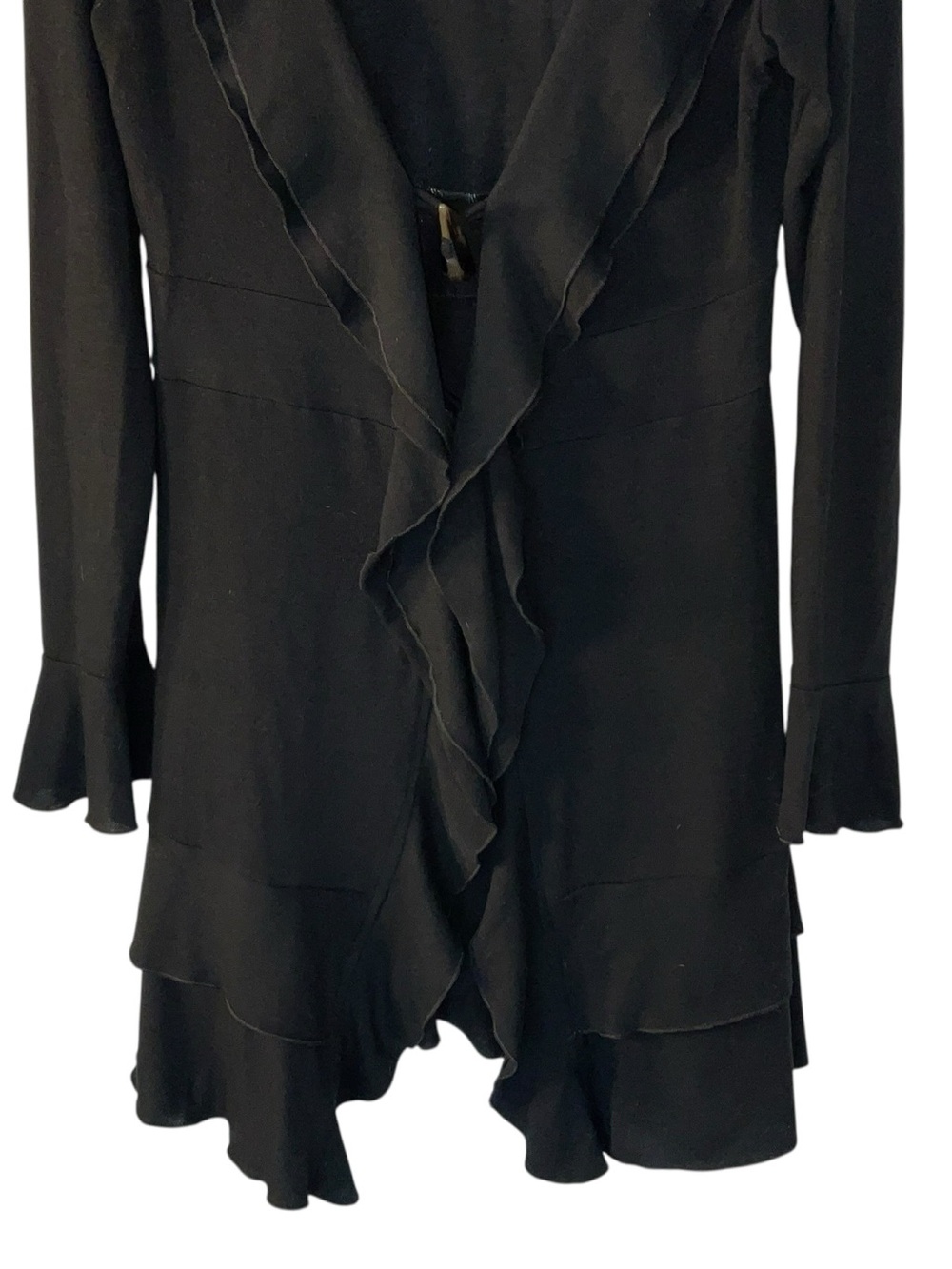 EARTHBOUND Black Open-Front Draped Blazer - Picture 2 of 7